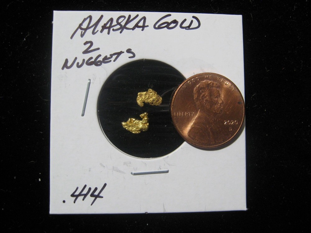 ALASKA GOLD .414 GRAM  2 NUGGETS