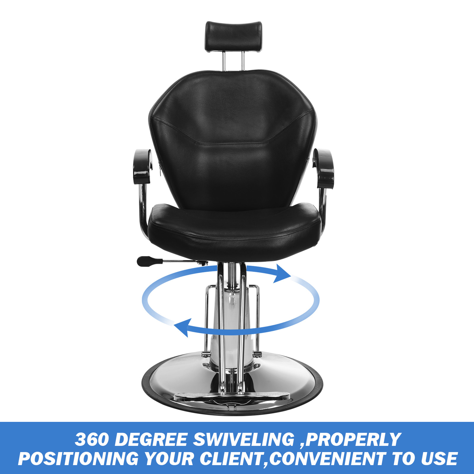 Reclining Hydraulic Barber Chair Styling Salon Beauty Shampoo Spa Equipment