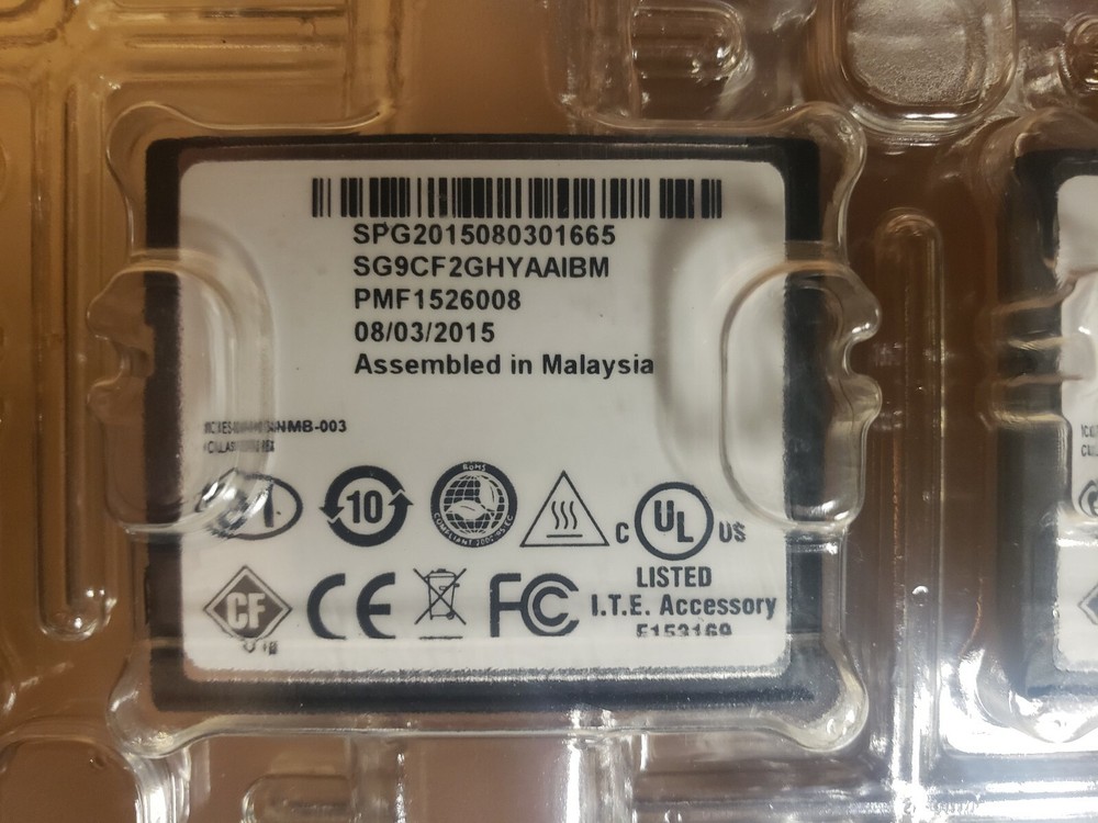 New - Smart Modular - SG9CF2GHYAAIBM - Flash Card 2GB 5V/3.3V CompactFlash