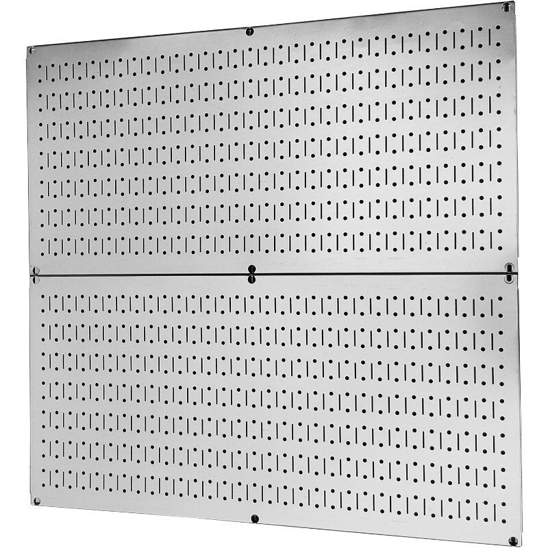 Pegboard Rack Garage Storage Galvanized Steel Horizontal Peg Board Pack