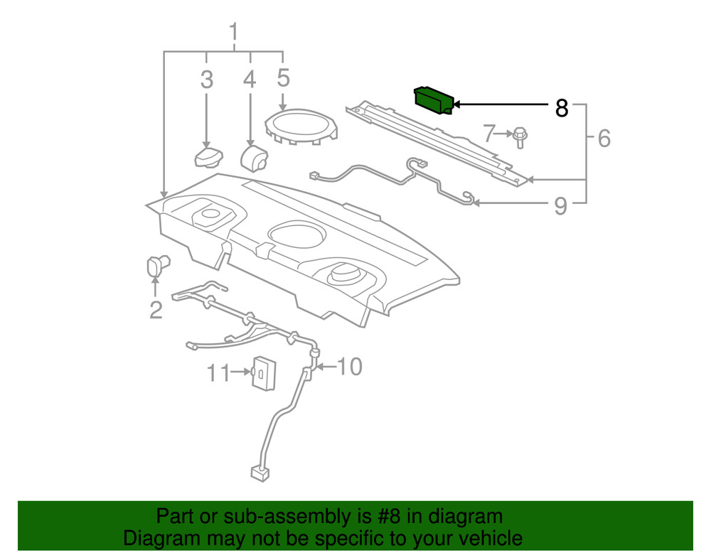 Genuine GM Rear Window Inside Sunshade Control Module 15259501