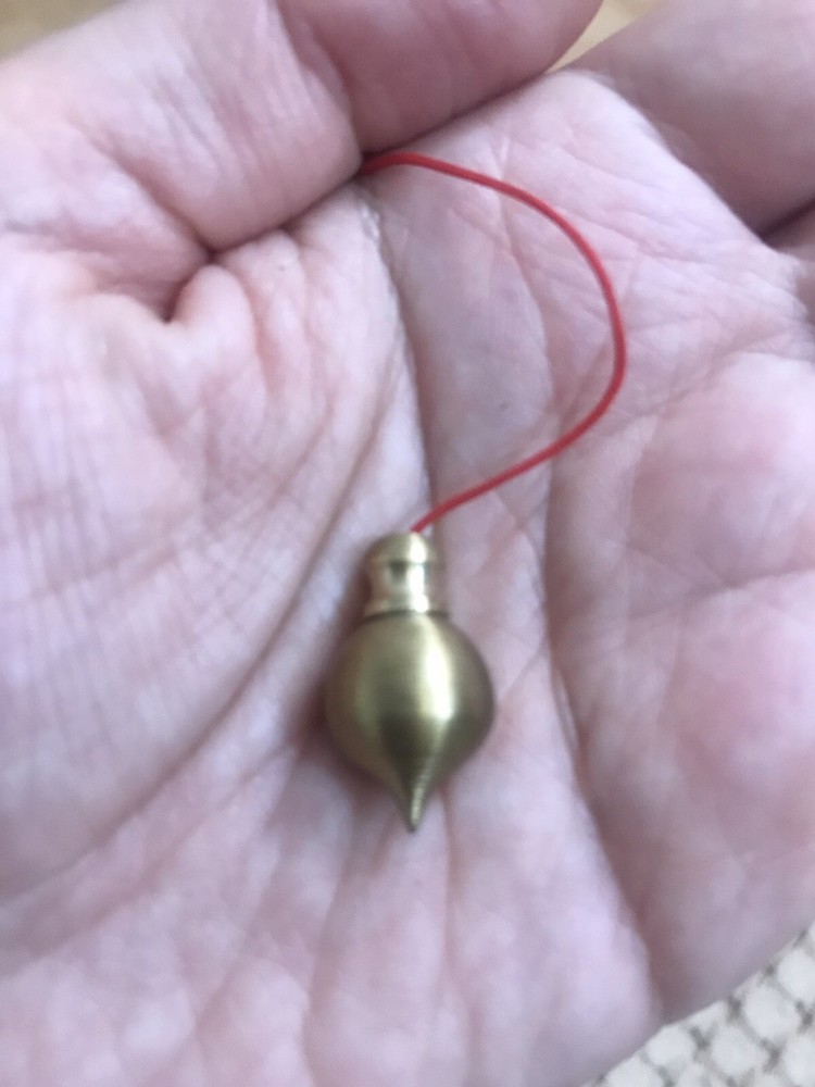 Chambered Brass Dowsing Pendulum Handmade Healing Dowsing Circle Pendulum