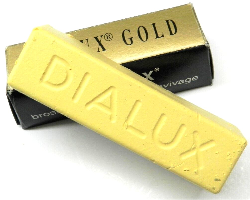 DIALUX GOLD Polishing Compound Jewelry Rouge Super-Finish Highest Gloss - 1 Bar