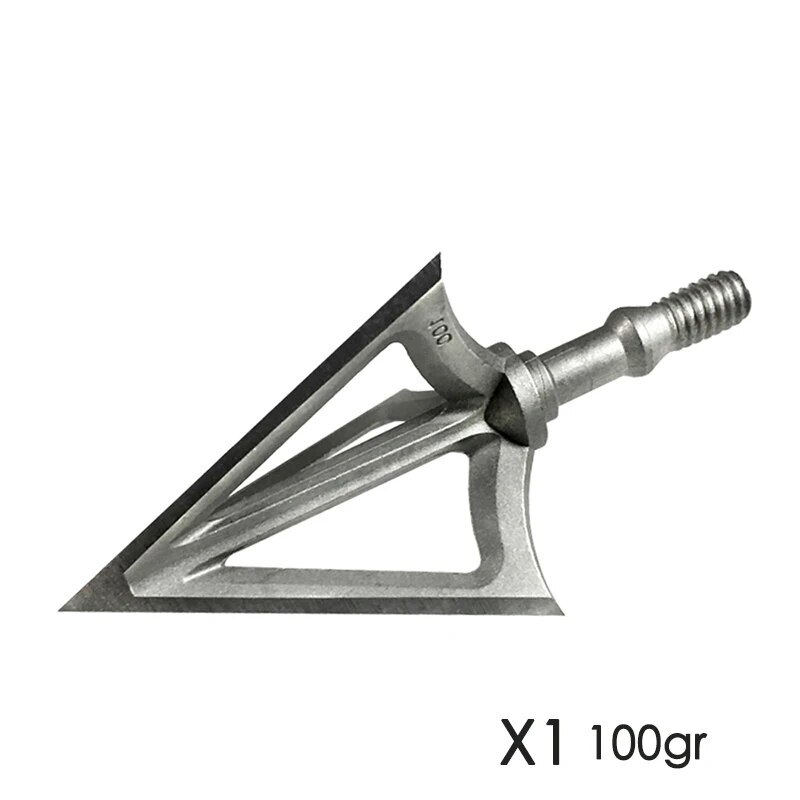 New 6pcs Archery Fixed 100/125gr Sharp Arrow Head Stainless Arrowhead Point Tips