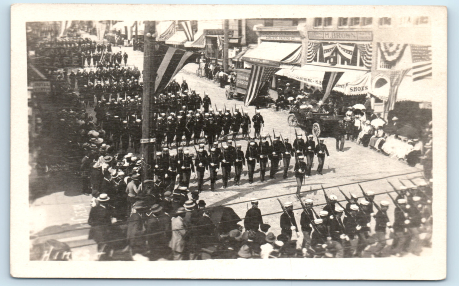 WWI United States Marine Corps San Diego California Real Photo Postcard