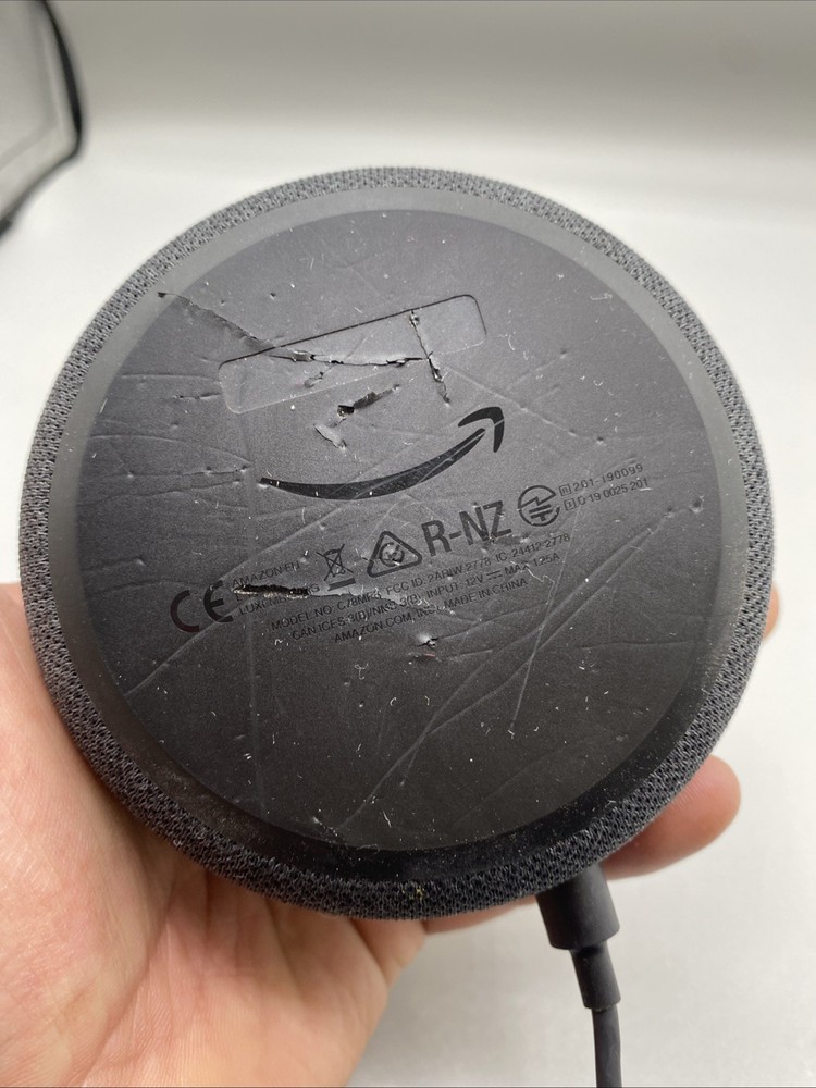 Amazon Echo Dot (3rd Generation) Smart Speaker - Charcoal W/Power Adapter Flaws