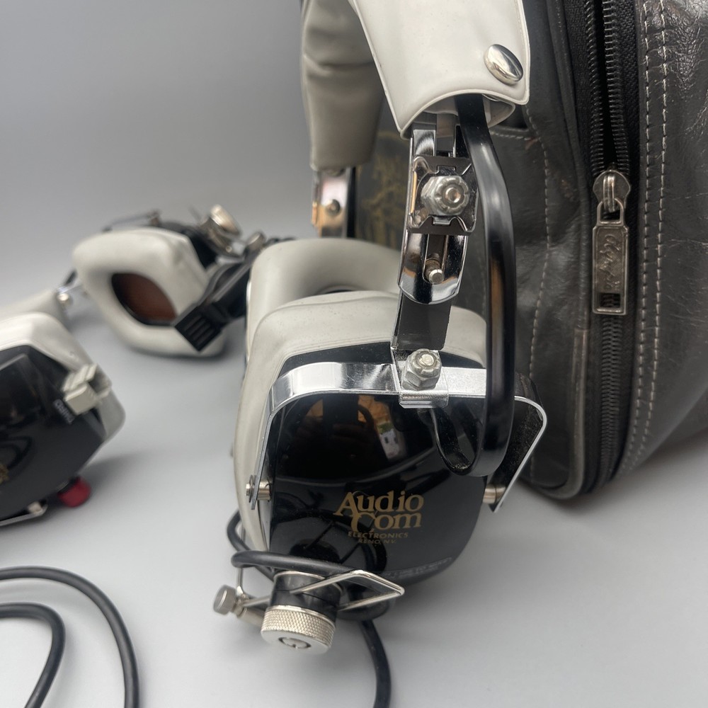 Vintage Audio Com Pilot & CoPilot Voice Activated Intercom Headphones Headset