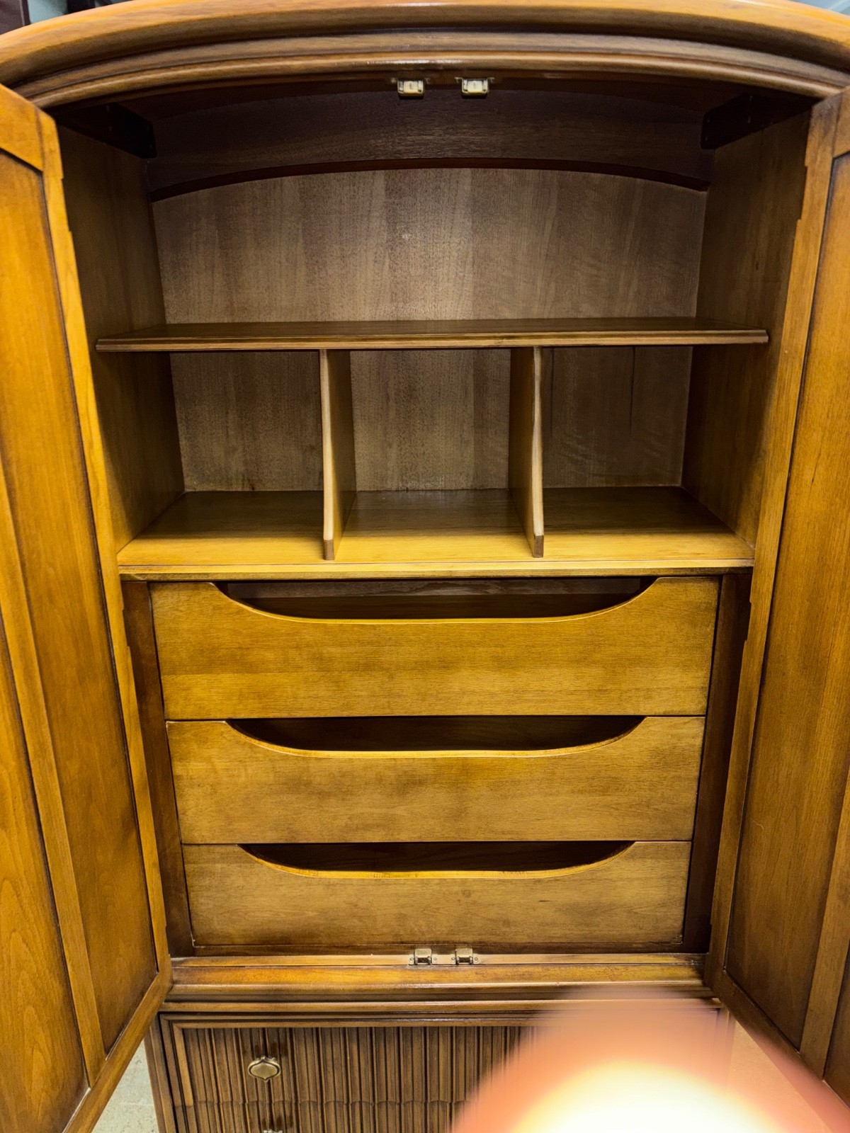 Vintage Mid Century Modern 5 Drawer Gentleman's Chest Armoire by Drexel