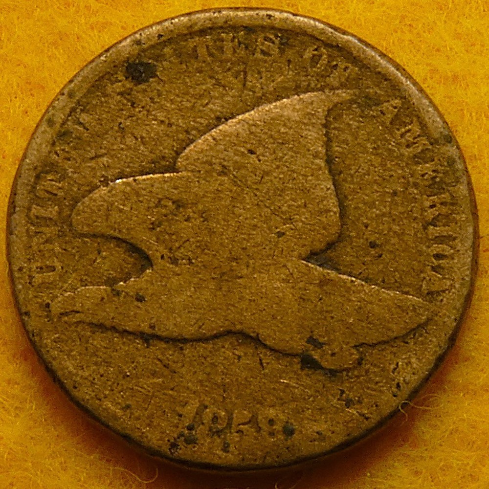 1858 Small Letters Flying Eagle Cent. Rare old type coin!