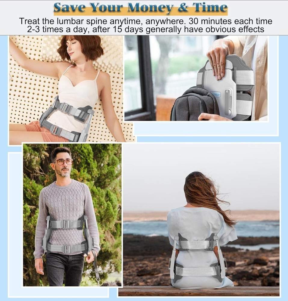 Spinal Decompression Belt, Lumbar Traction Device for Lower Back Support