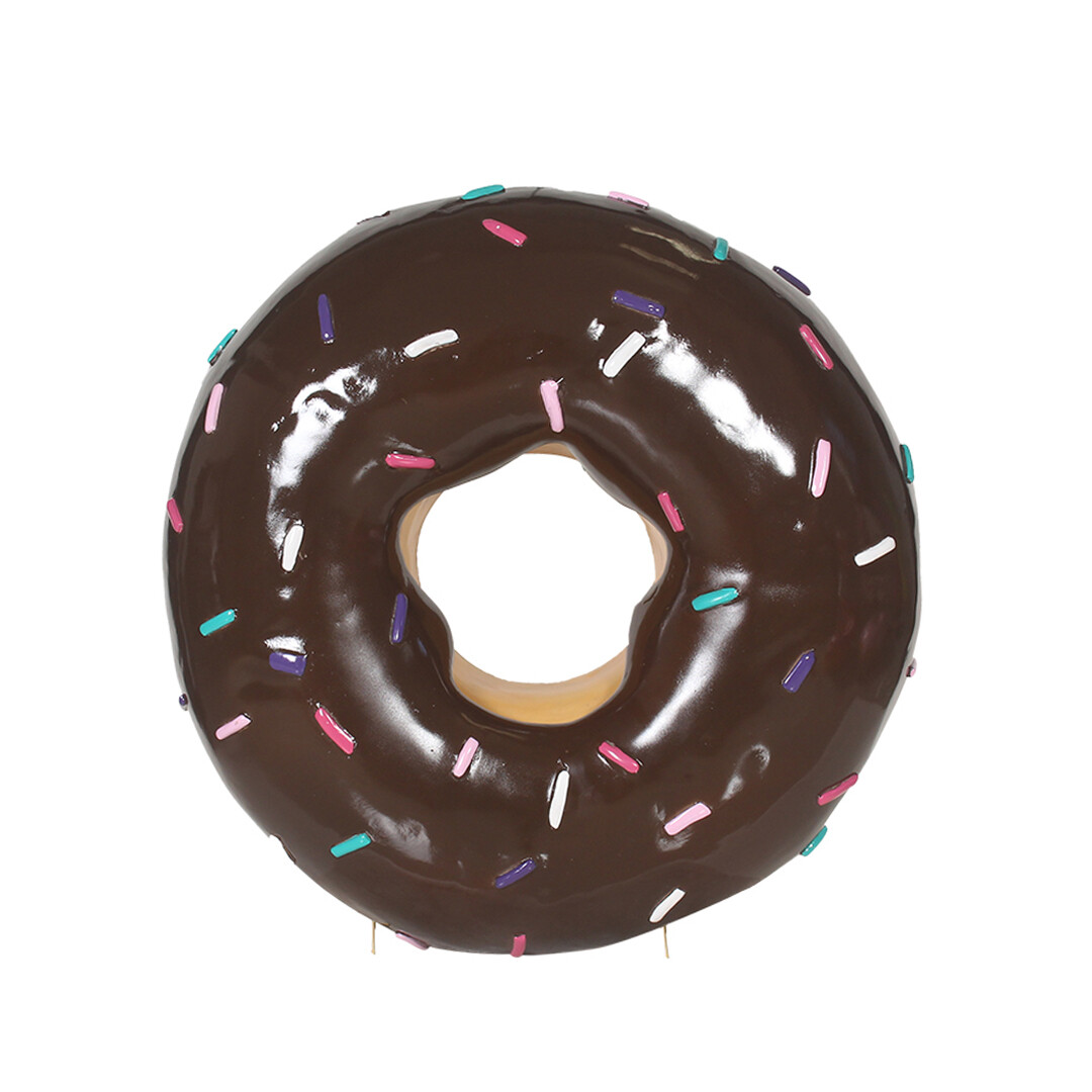 Donut Statue Extra Large Sculpture Hanging Donuts Chocolate Indoor & Out 30"