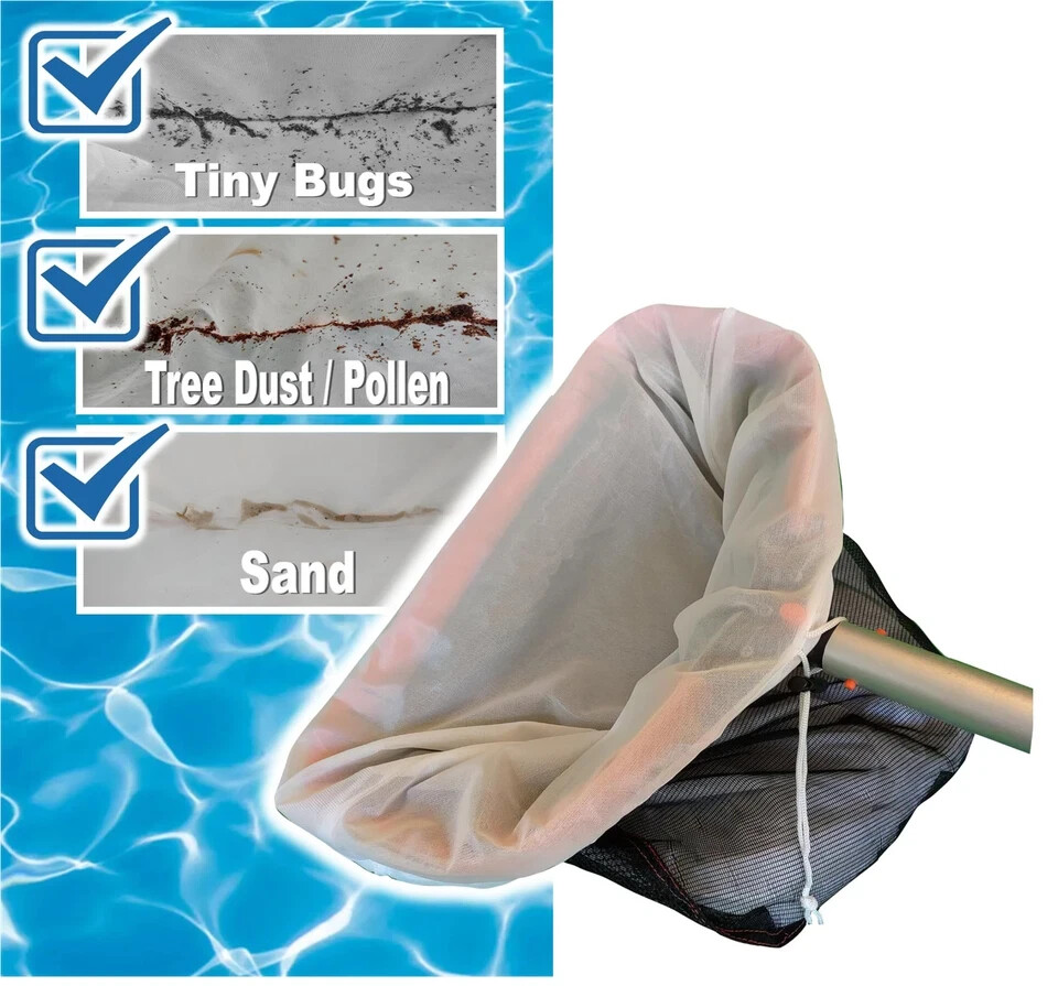Fine Mesh Pool Skimmer Insert Collects Sand Pollen Tree Dust Tiny Bugs