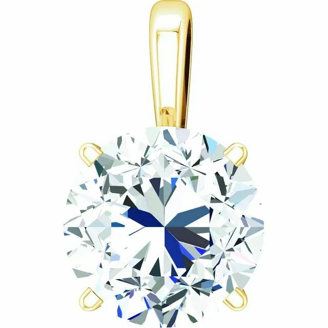 14K Gold Round Pre-Notched Pendant Basket Setting 3mm-10.5mm