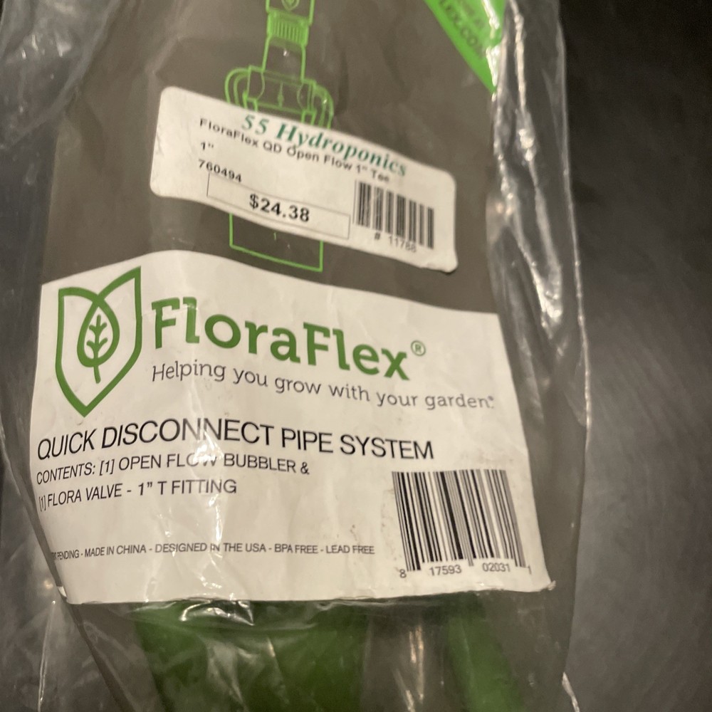 FloraFlex Quick Disconnect Pipe System Open Flow - 1" Tee
