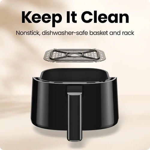 Chefman RJ382D TurboFry 2 Qt Digital Air Fryer -Compact and Space-Saving - Black