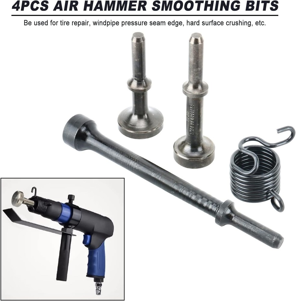 4Pcs Pneumatic Air Hammer Bits Set, Smoothing Pneumatic Air Chisel Drill Bits