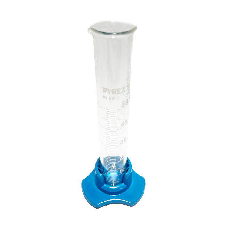 PYREX 50 mL Graduated Measuring Cylinder PE Foot Class B - LABORATORY LAB