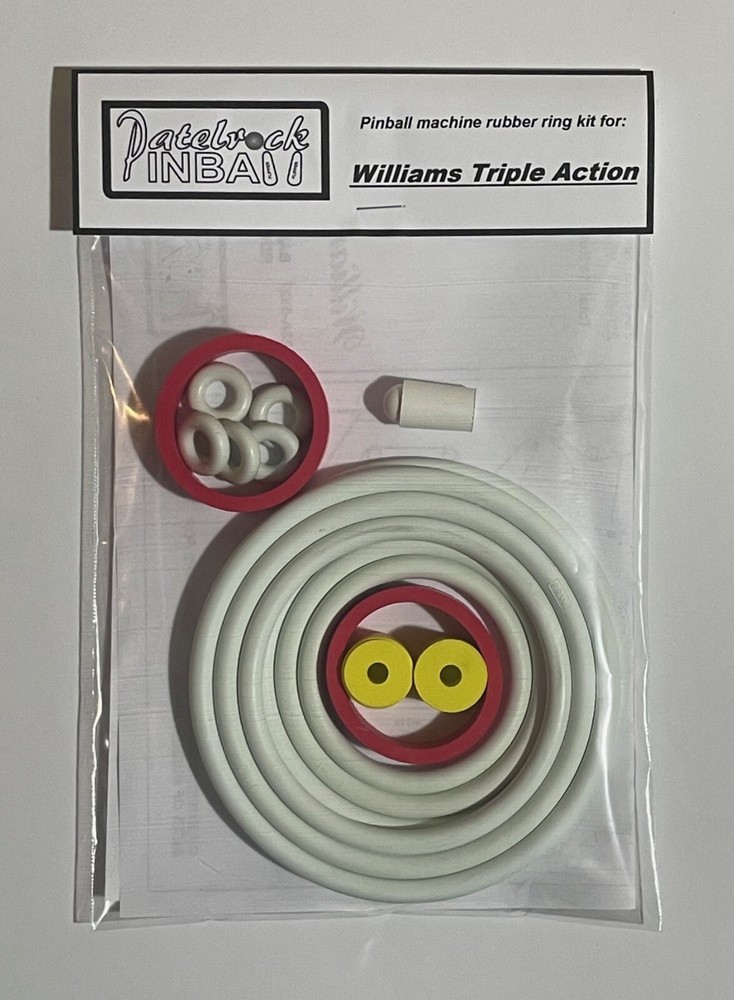 1974 Williams Triple Action Pinball Machine Rubber Ring Kit