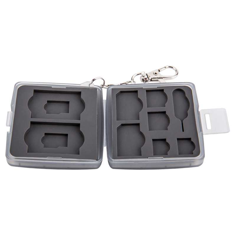 JJC Memory Card Case w/ Lock&Ring fits 2SD+2MSD+2SIM+2Micro SIM+2Nano SIM Cards