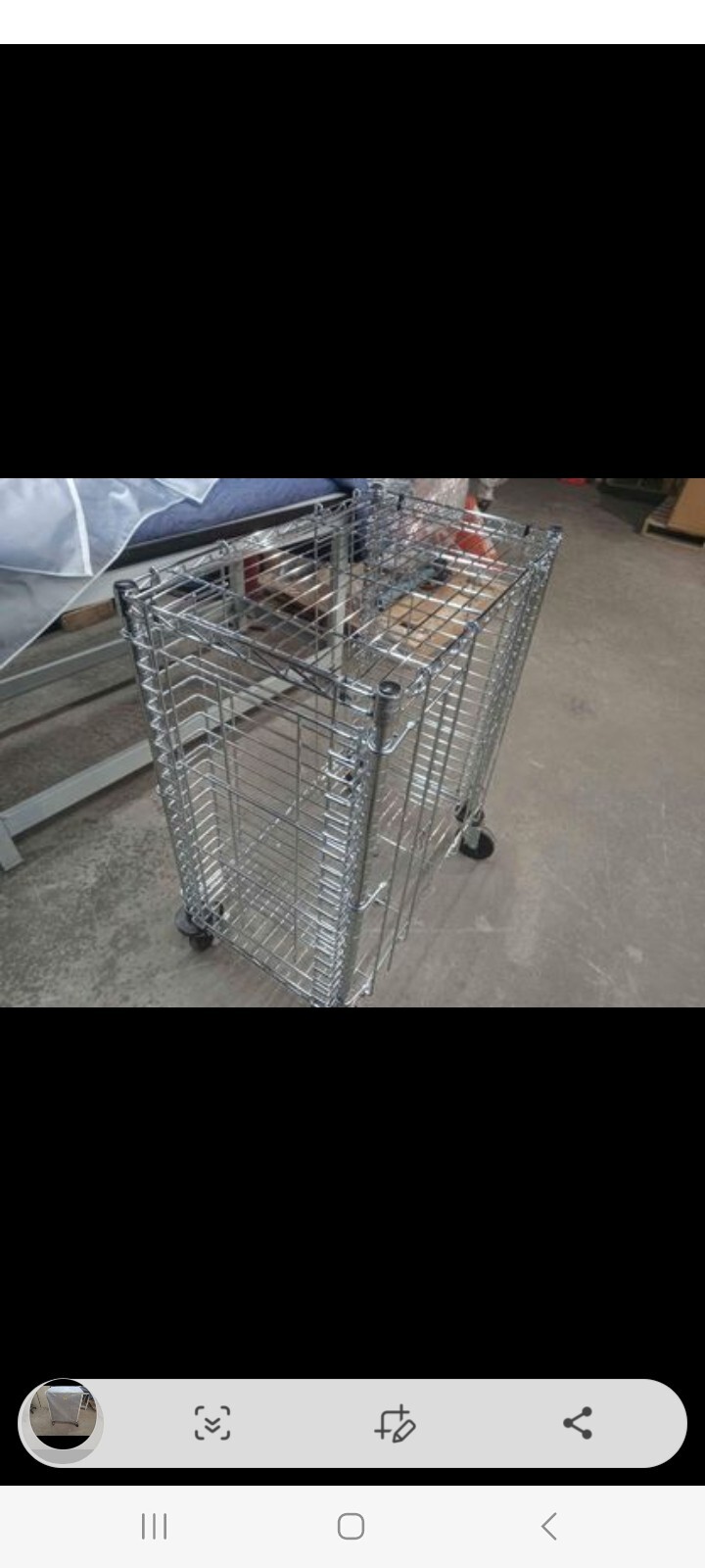 Nexel Side Load Wire Tray Cart with 19 Tray Capacity, 30"L x 18"W x 40"H