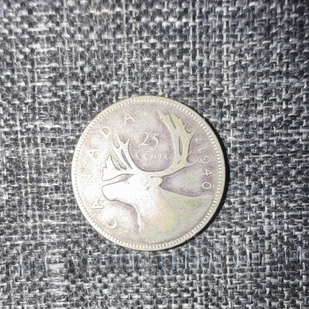 1940 Canada Silver 25-Cent Piece
