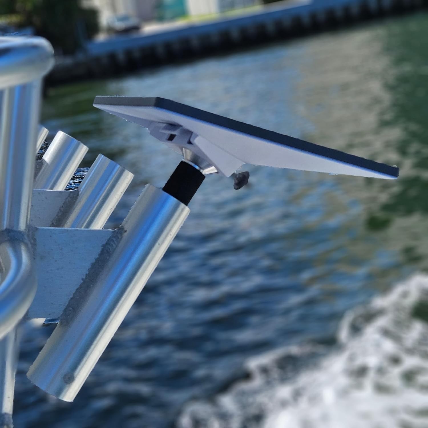 Marine-Grade Rod Holder Mount for Starlink Mini Antenna - Flat Dish Base Perf...