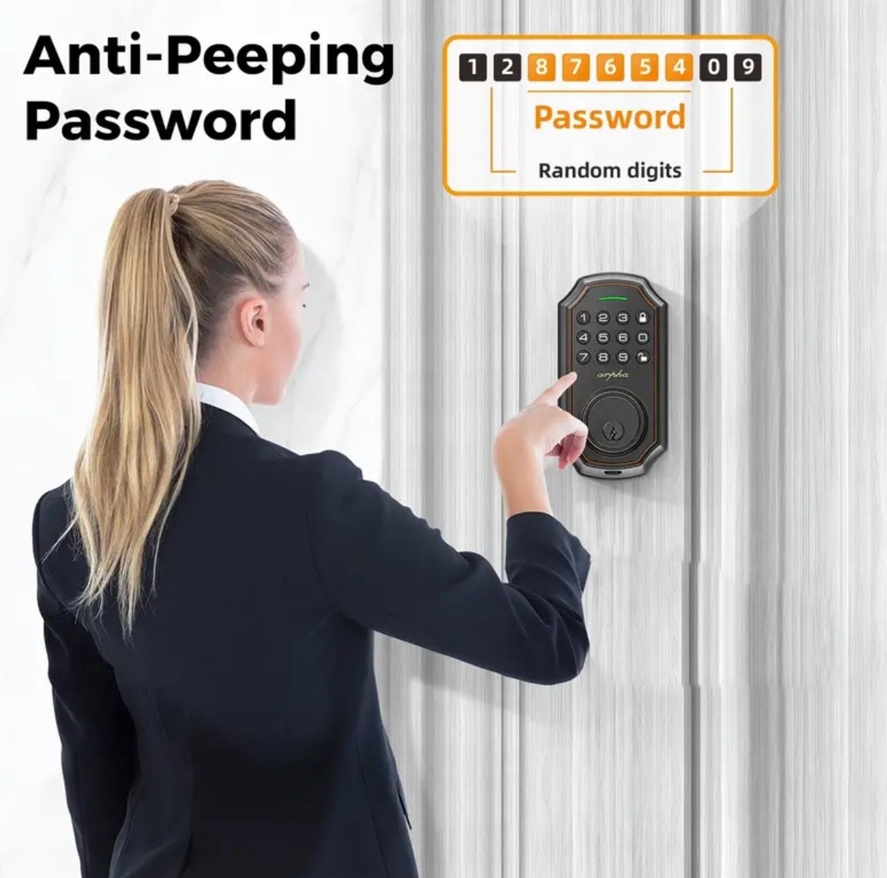 Arpha Smart Keyless Entry Door Lock - 100 Code Anti-Peek Combination