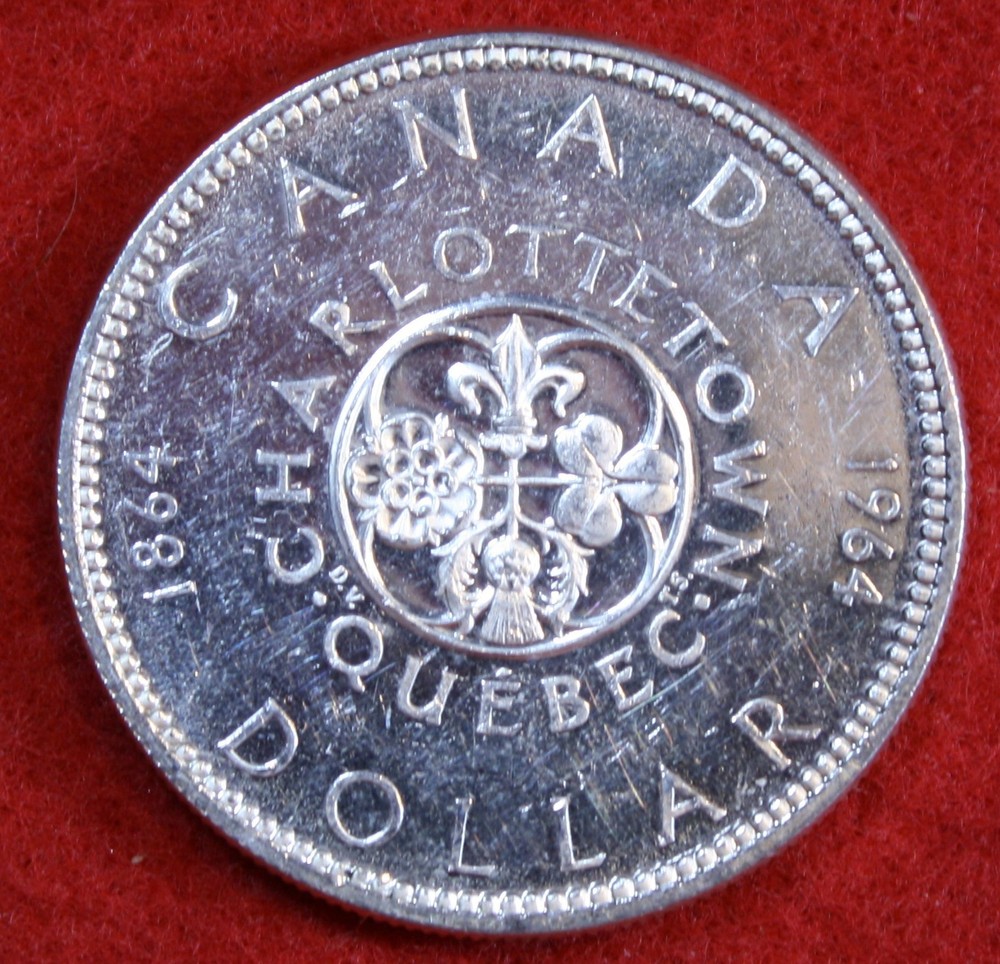 1964 Canada Dollar 80% Silver Coin CAD36