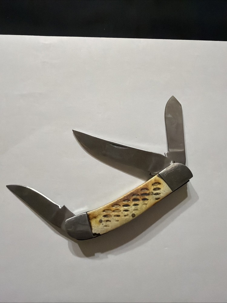 White Tail Cutlery Handmade Bone Handle Pocketknife Handmade As Pics🦧