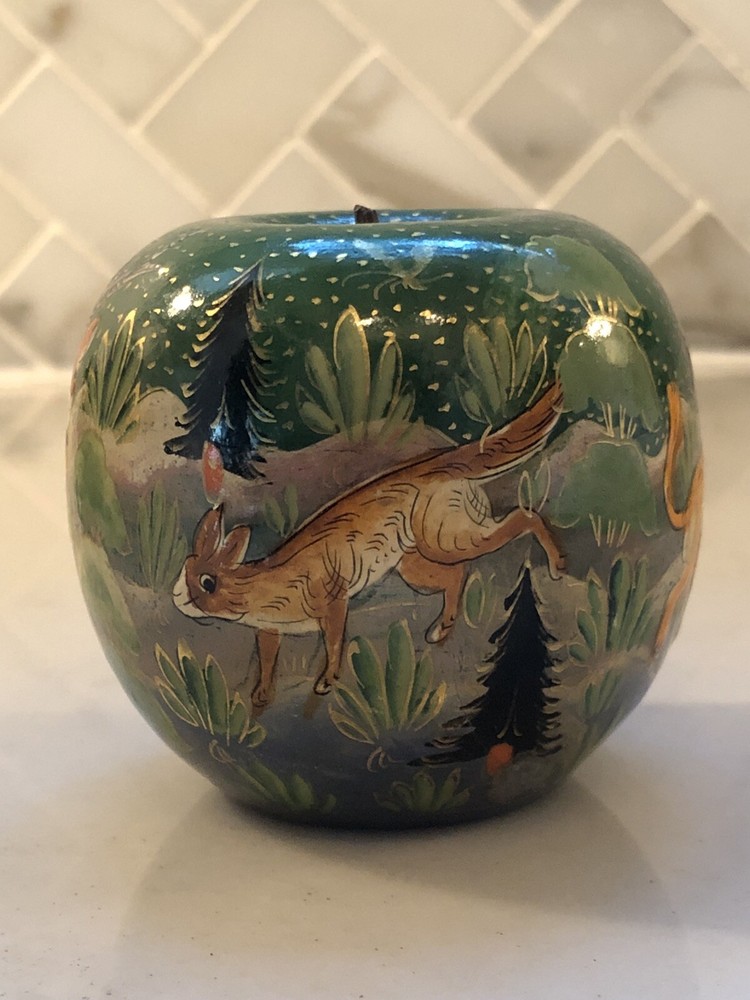 Handpainted Wooden Apple