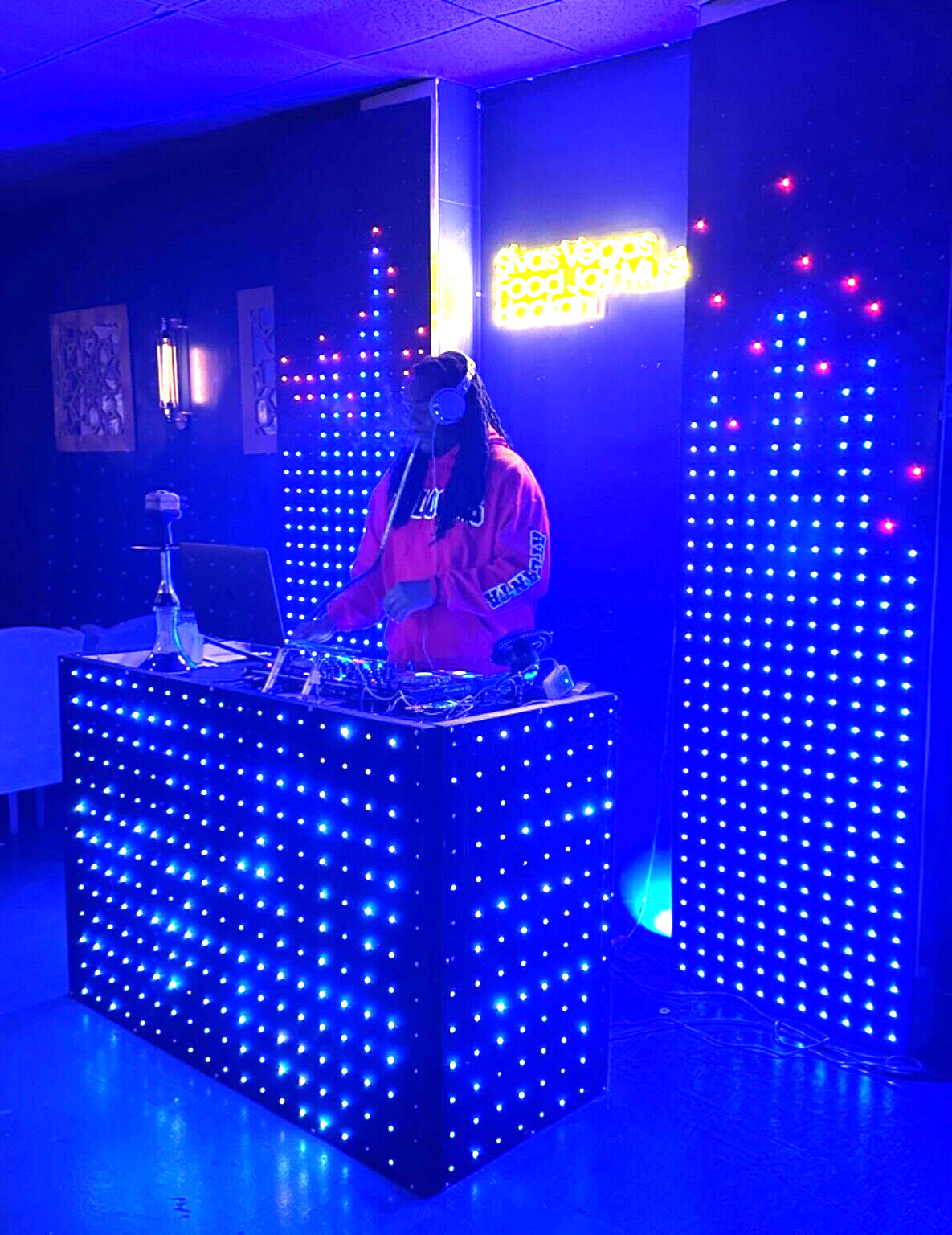 LED DJ Booth Programable. Foldable Multicolors LED.