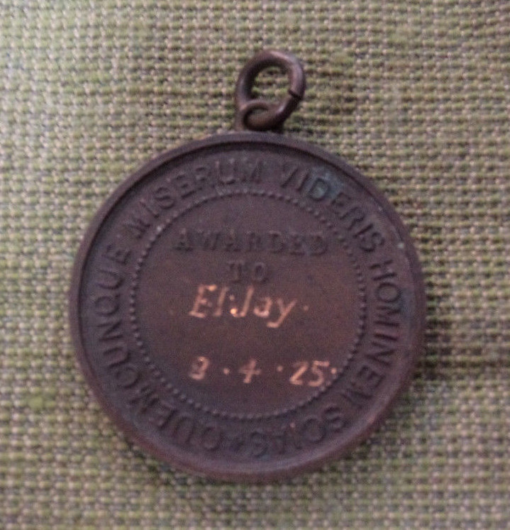 #D109.  1925  ROYAL LIFE SAVING SOCIETY  MEDAL, E.I. JAY
