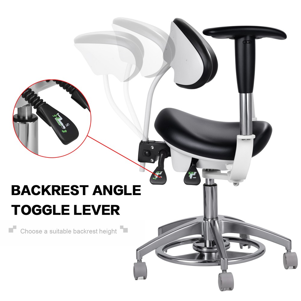 PU Leather Microscope Surgery Saddle Chair Adjustable Dynamic Seating Chair
