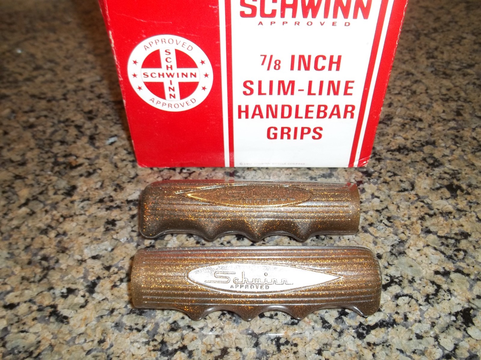 Nos Schwinn Stingray Runabout Bicycle Handlebar Grips brown originals collegiate