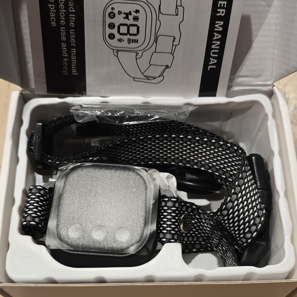 Rechargeable Bark Training Collar, Adjustable Shock for Medium Large Dogs