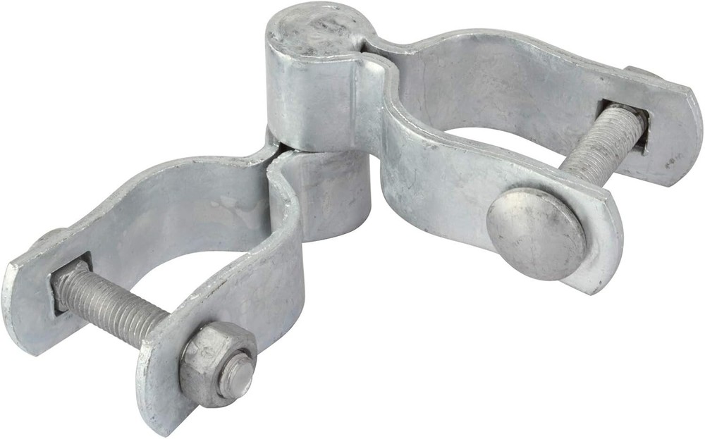 Chain Link Gate Post Hinges - 4 Pair Set, 220 lb Load Capacity, Silver Finish