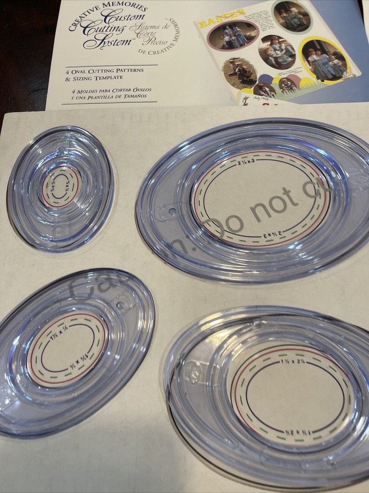 Creative Memories Custom Cutting System Patterns Templates Circles Ovals Lot