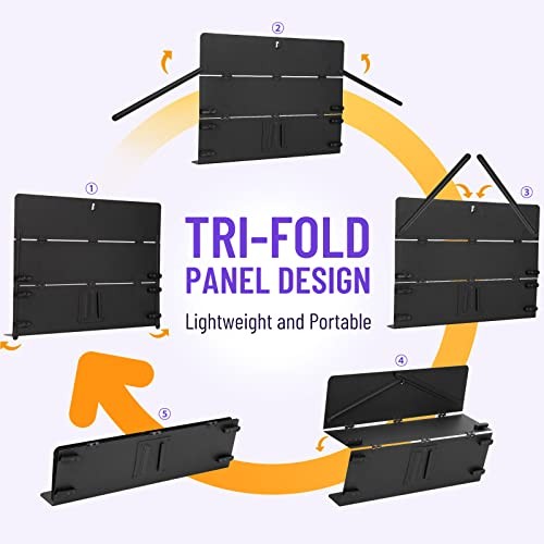 Foldable Sheet Music Stand with Tri-fold Panel Portable Standard (Max 56")