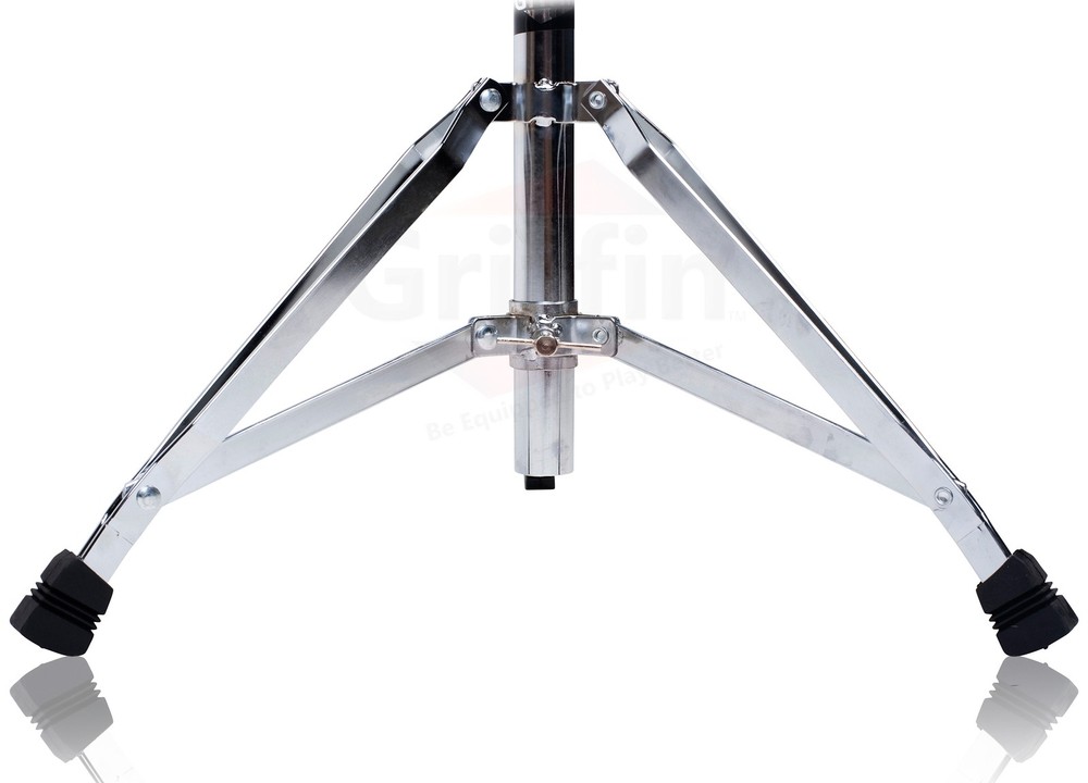 Drum Throne, Base Drum Pedal & Cymbal Stand 3-BUNDLE Deluxe Chrome Package Mount