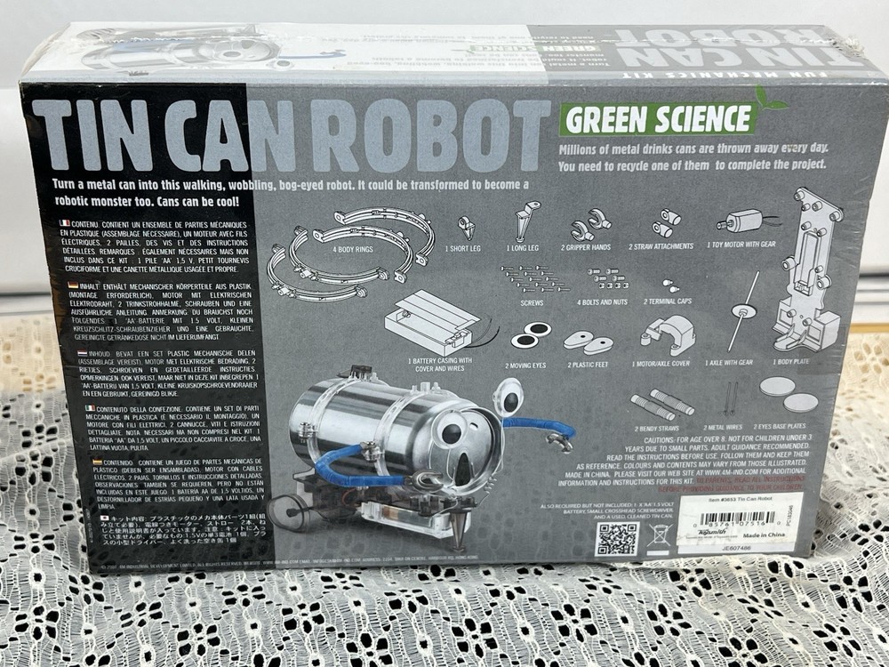 Green Science 4M TIN CAN ROBOT New Sealed Box