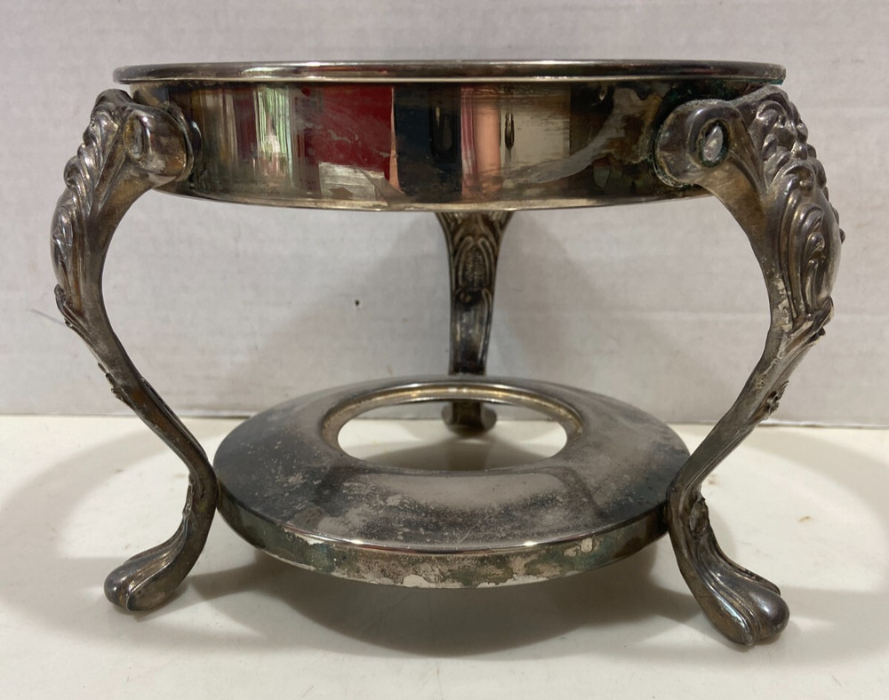 CHAFING DISH HOLDER SILVERPLATE 5.5x7"