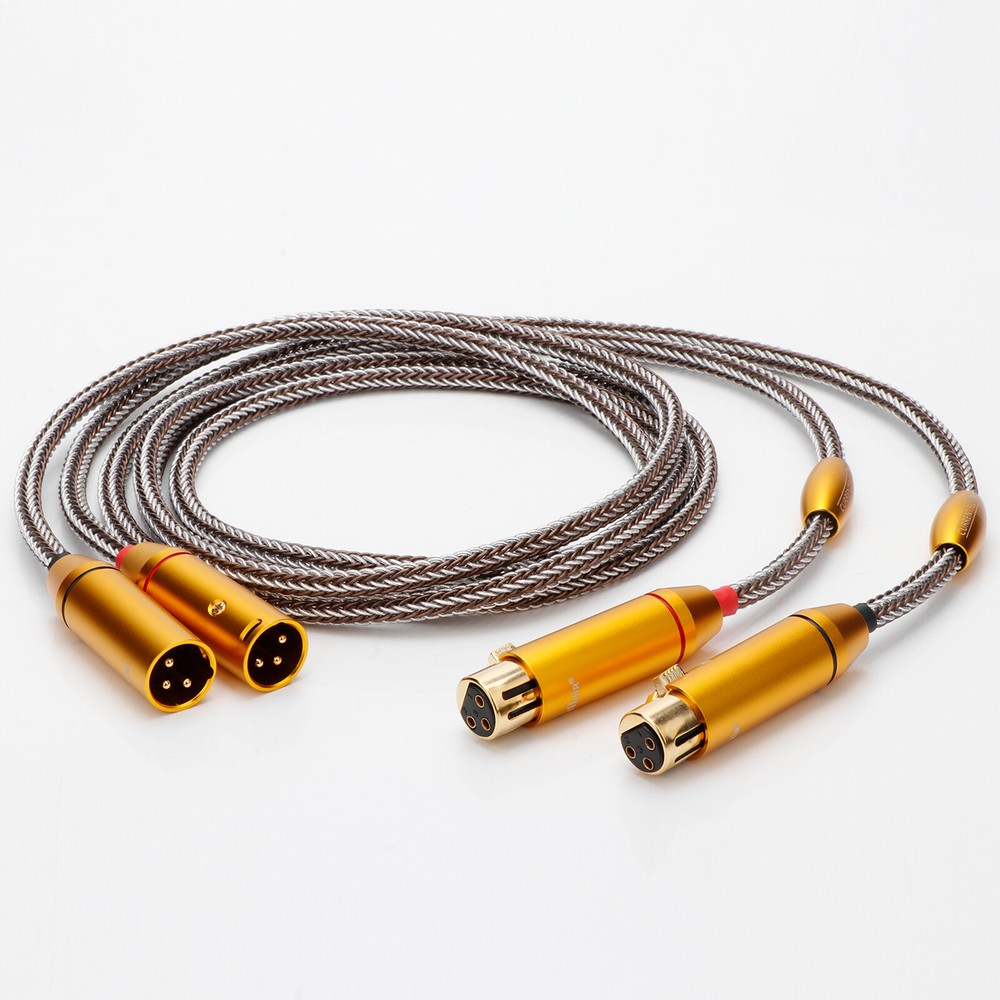 Pair 16 Core OCC Copper Silver Plated Audio Balanced XLR Cable Interconnect Wire