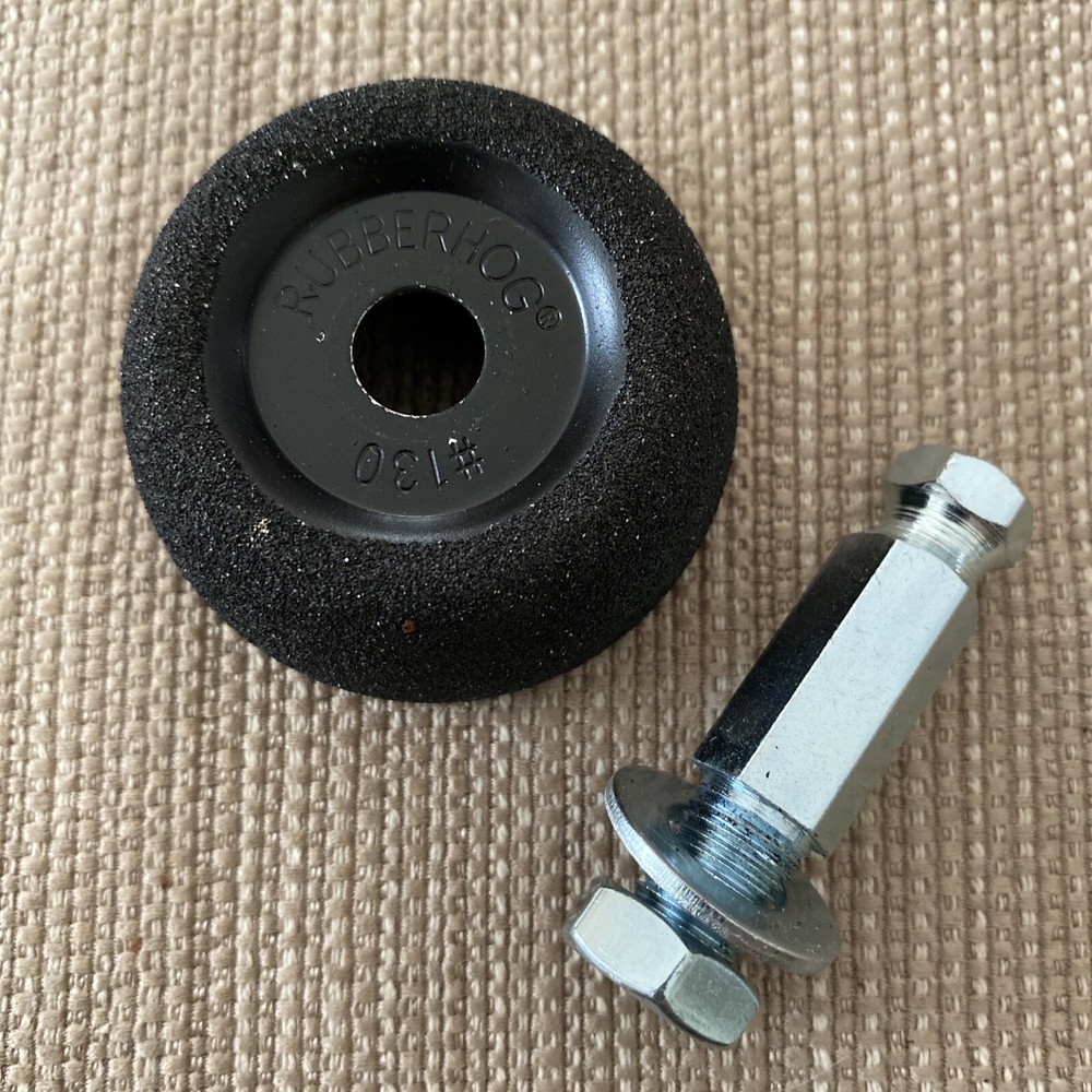 🔥#130 RUBBERHOG 2" Contour Wheel Tire Buffer w/ Quick Connect Adapter, Medium
