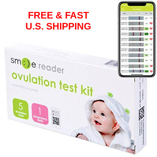OVULATION Test Strips iOS/Android  Smilereader 5 LH + hCG FERTILITY TRACKING APP