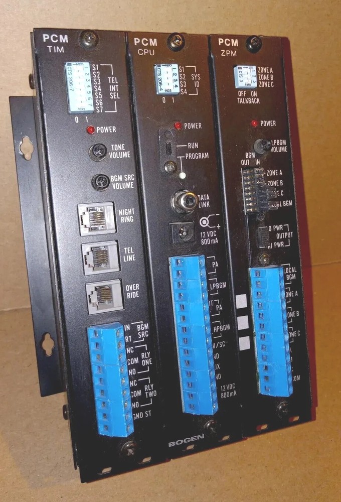 BOGEN PCM:  TIM, CPU, and ZPM Plug-in Modules - Intercom / Loudspeaker / PA