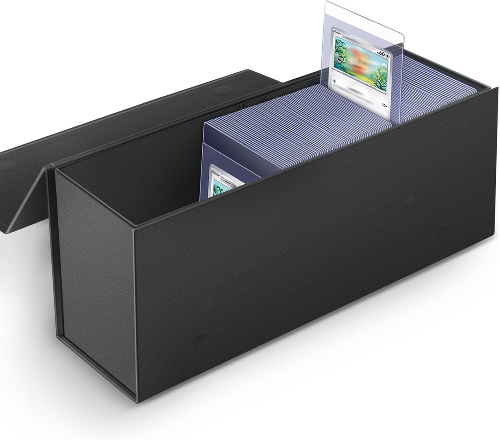 Semi Rigid Card Holder, Magnetic and Semi Rigid Card Storage Box – 1Ct, Black