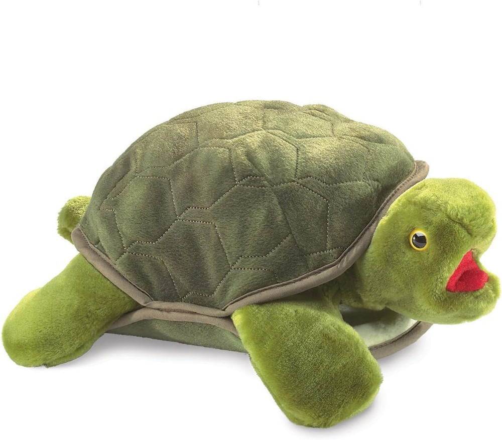 Turtle Plush Hand Puppet, 8"