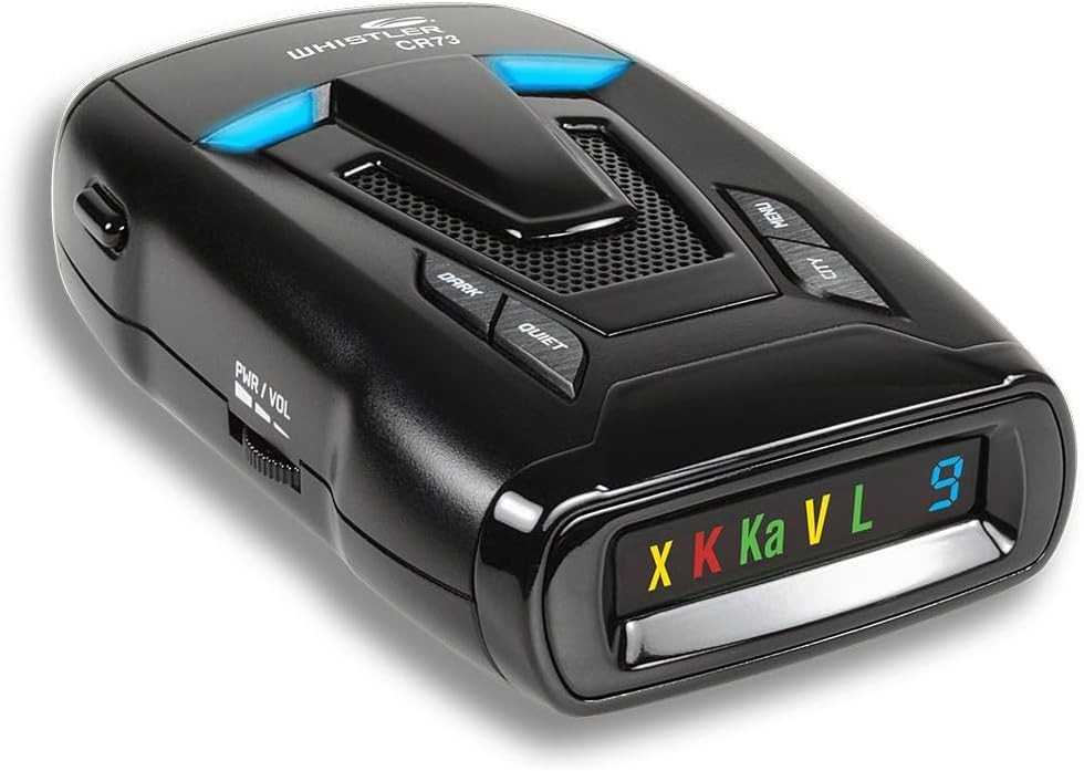 360° Max Coverage CR73 Radar Detector with Bilingual Alerts and Digital Display