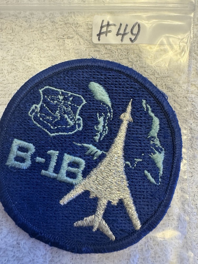 Vintage US Air Force B-1B Lancer Bomber Silver Thread 3" Patch - Unused