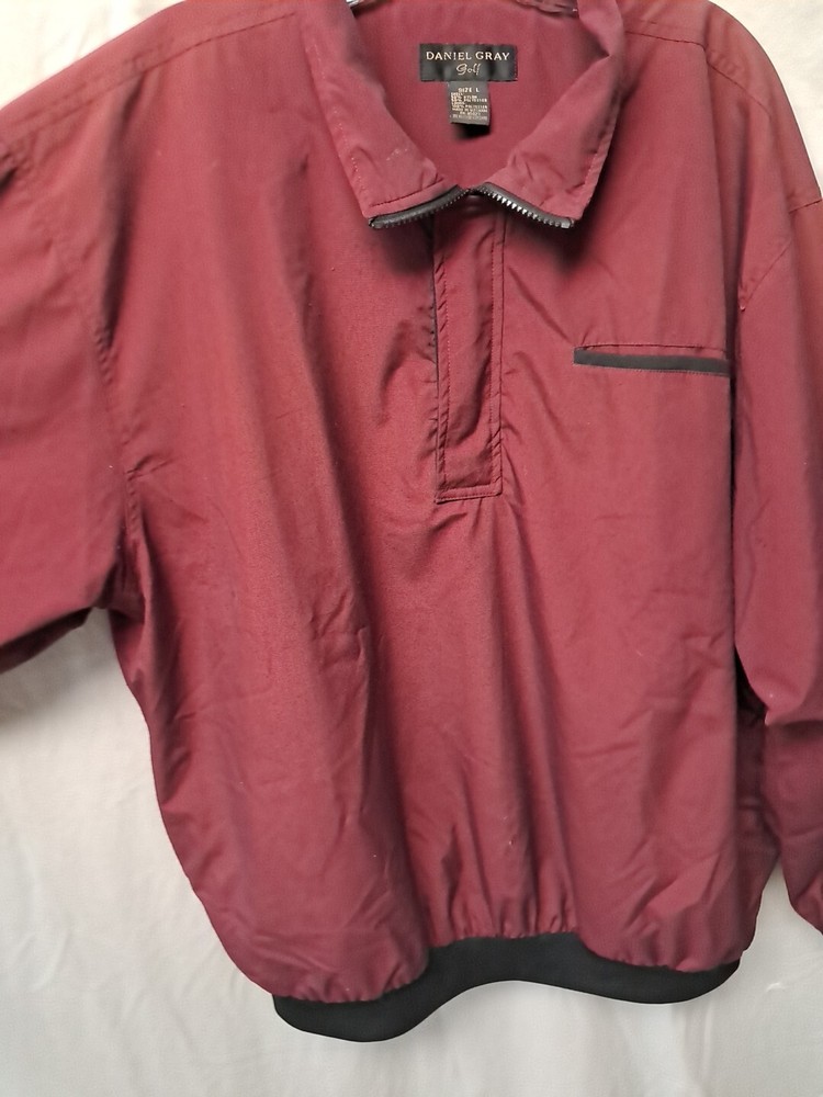 Daniel Gray Golf Pullover Windbreaker Men's Large Qtr Zip